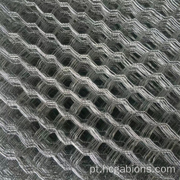 Malha de rede de arame de caixa gabion hexagonal